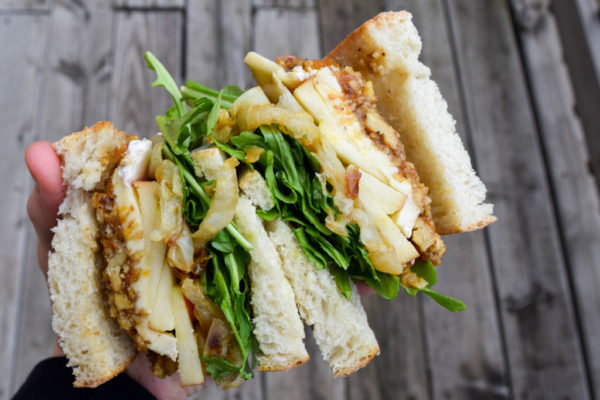 Walnut, Brie and Arugula Sandwich
