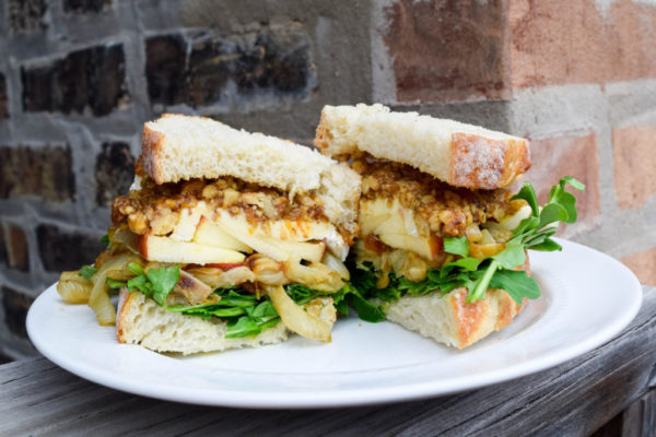 Walnut, Brie and Arugula Sandwich