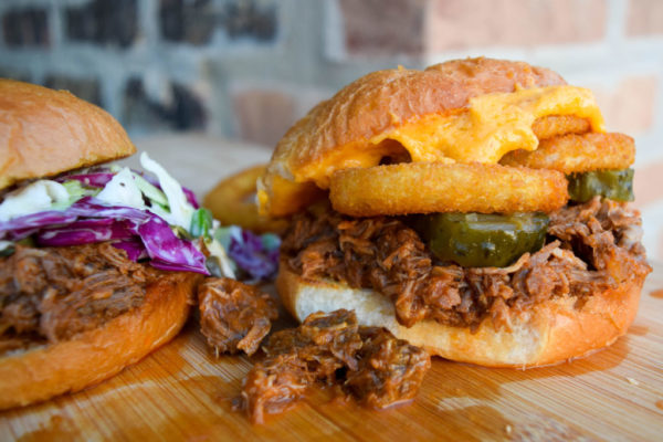 Shredded Beef and Pork Sandwiches