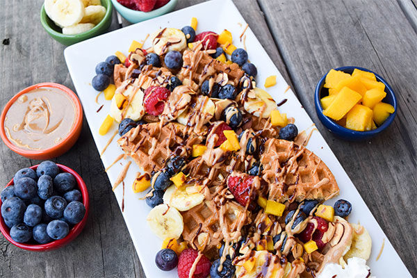 Fruity Breakfast Waffle Nachos