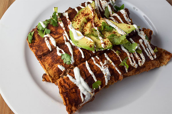 Butternut Squash, Sweet Potato and Black Bean Mole Enchildas