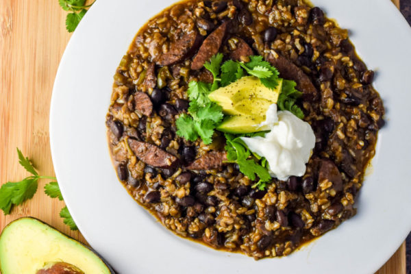 Slow Cooked Black Beans and Rice