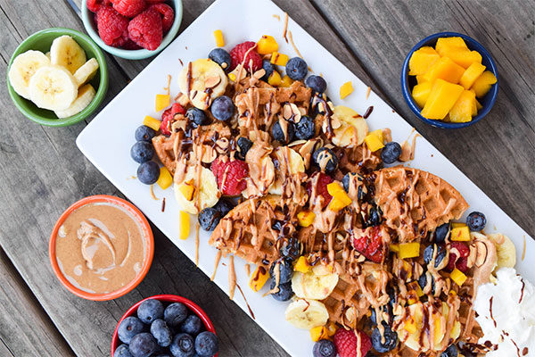 Fruity Breakfast Waffle Nachos