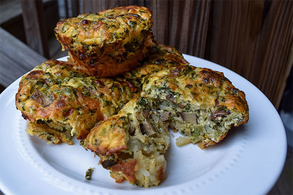 Mushroom and Spinach Mini Quiche