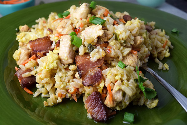 Bacon and Chicken Fried Rice
