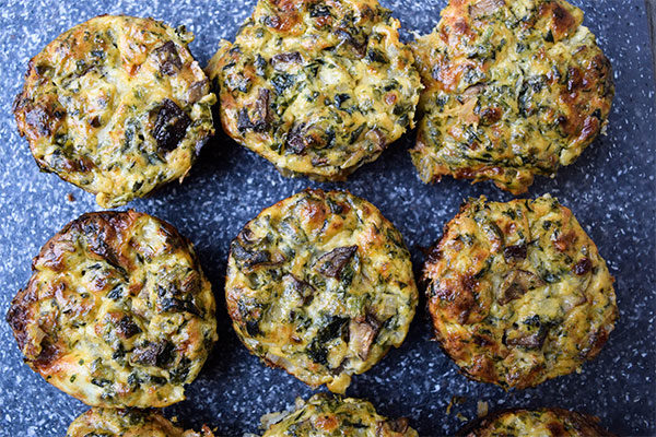 Mushroom and Spinach Mini Quiche