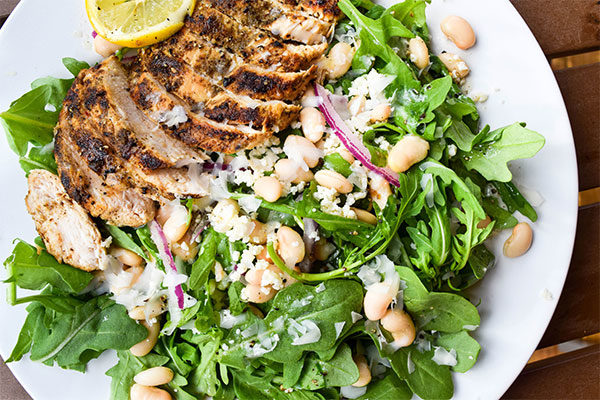 Chicken and White Bean Arugula Salad