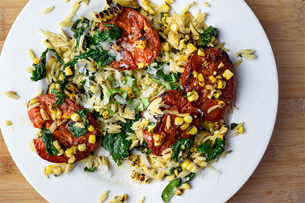 Orzo, Tomato and Corn Summer Salad