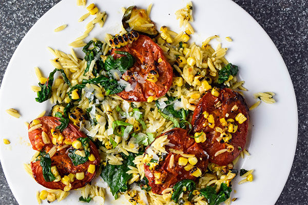 Orzo, Tomato and Corn Summer Salad