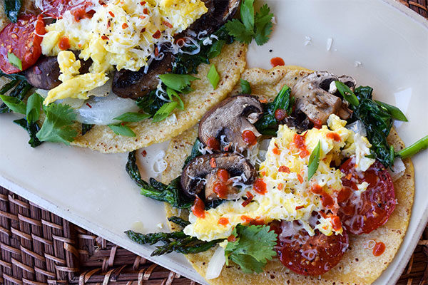 Roasted Vegetable Breakfast Tacos