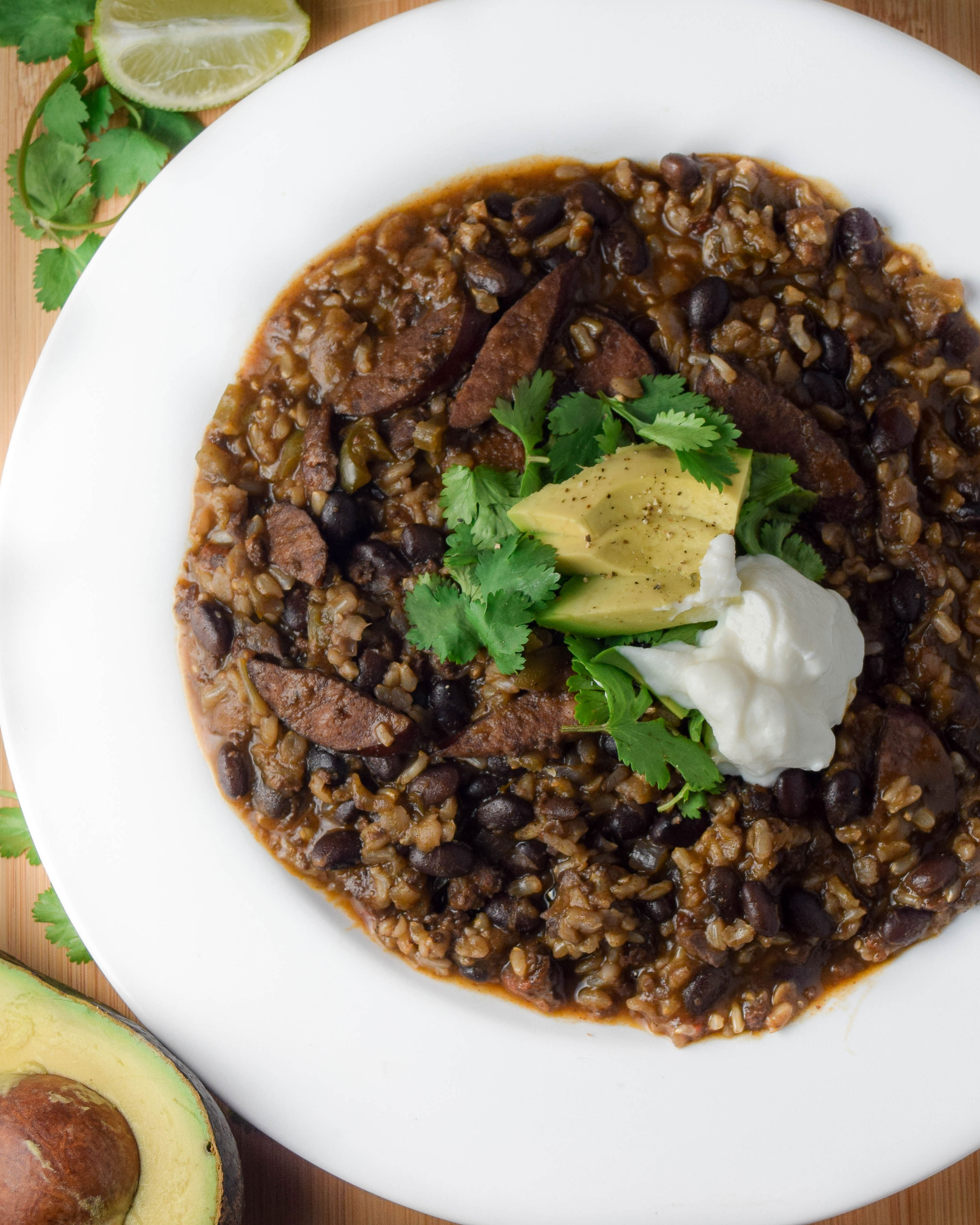 Slow Cooked Black Beans and Rice