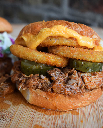 Shredded Beef and Pork Sandwiches