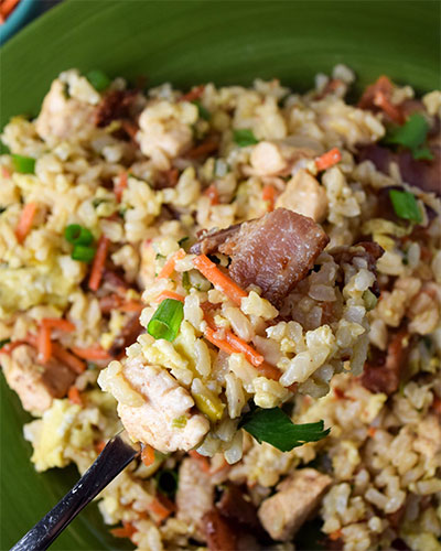 Bacon and Chicken Fried Rice