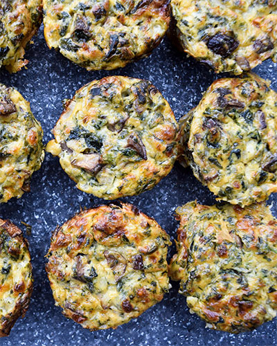 Mushroom and Spinach Mini Quiche