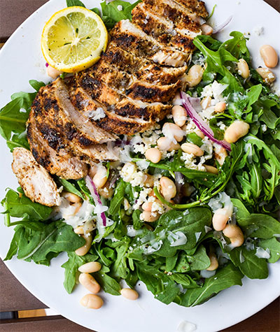 Chicken and White Bean Arugula Salad