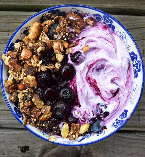 Yogurt with Blueberries and Granola