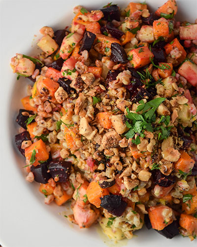Root Vegetables with Toasted Hazelnuts
